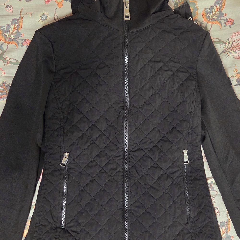 Andrew Marc Women's Black Mixed Media Jacket